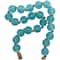 45" Handmade Round Frosted Glass Bead Garland with Tassels & Knotted Jute